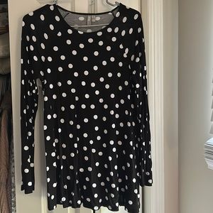 Black and white polka dot shirt
